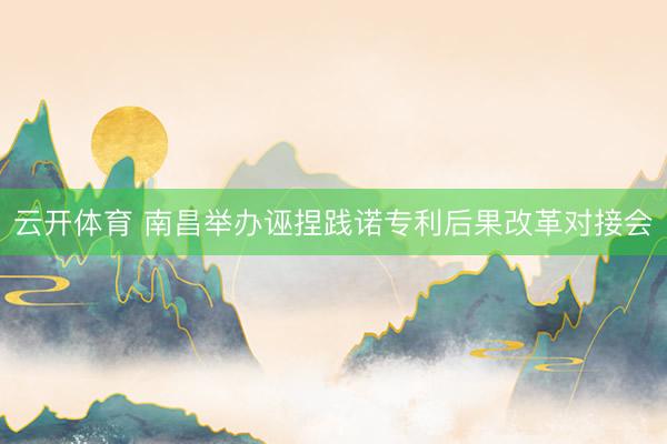 云开体育 南昌举办诬捏践诺专利后果改革对接会