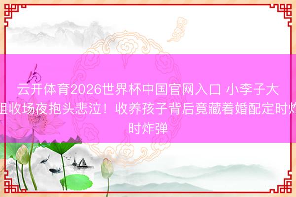 云开体育2026世界杯中国官网入口 小李子大表姐收场夜抱头悲泣！收养孩子背后竟藏着婚配定时炸弹