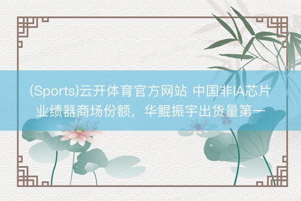 (Sports)云开体育官方网站 中国非IA芯片业绩器商场份额，华鲲振宇出货量第一